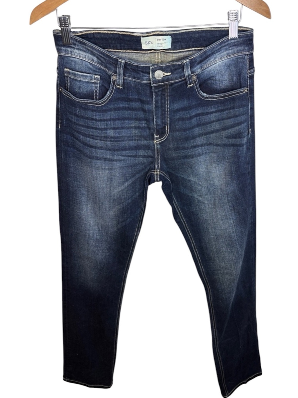 BKE Payton Straight Mid-Rise Universal Fit Jeans Women Size 28x34